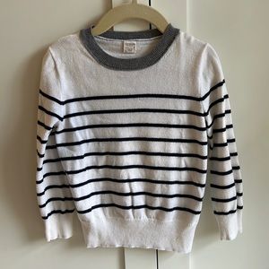 J.Crew Crewcuts Boys' Cotton Sweater in navy & white stripe, size 3